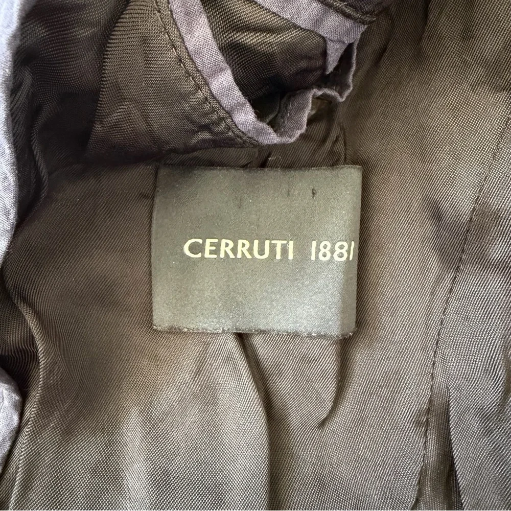 Cerruti 1881 Men Black Nylon Jacket Coat Button Pockets Outwear VTG